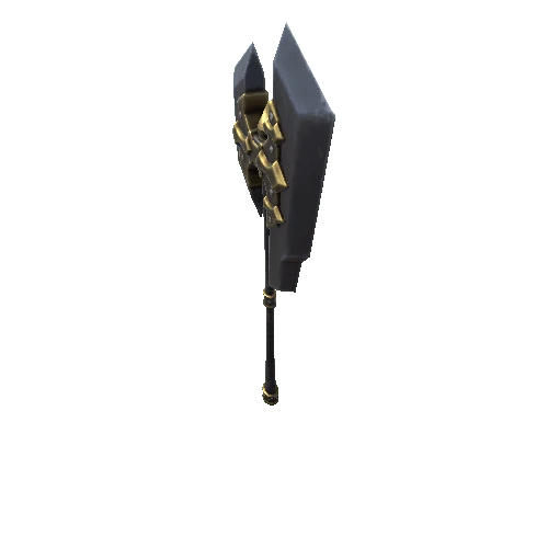 KnightBattleaxe Steel Aged